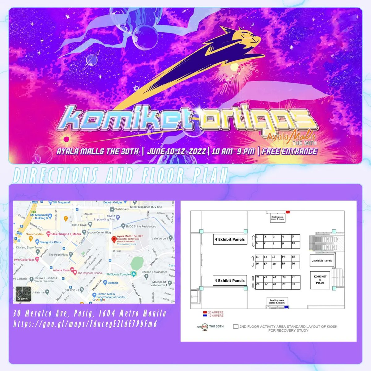 KomiketPH's tweet photo. Support Filipino Komiks and Original Art in KOMIKET ORTIGAS at the Ayala Malls The 30th on June 10-12, 2022 from 10am to 9pm! Support our local komikeros, artists and writers. Entrance is FREE! 
Kita-kits sa #Komiket Ortigas! 
Poster Design by AJ Bernardo https://t.co/LReb0zChhC