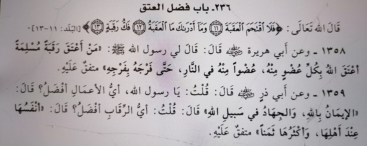 s18_0's tweet photo. هنا اجر اعتاق الرقبه واجره عظييم جدا ومن كرم الله عز وجل انه عوضنا اذا لم نستطع ان نعتق الرقاب فهناك عمل اذا عملناه نحصل على اجر اعتاق عشر رقاب و لا يتركه الا محرووم لانه بمقدور الجميع
#تكفون_اعتقو_عبدالله_ماجد https://t.co/70DLFlBxVS