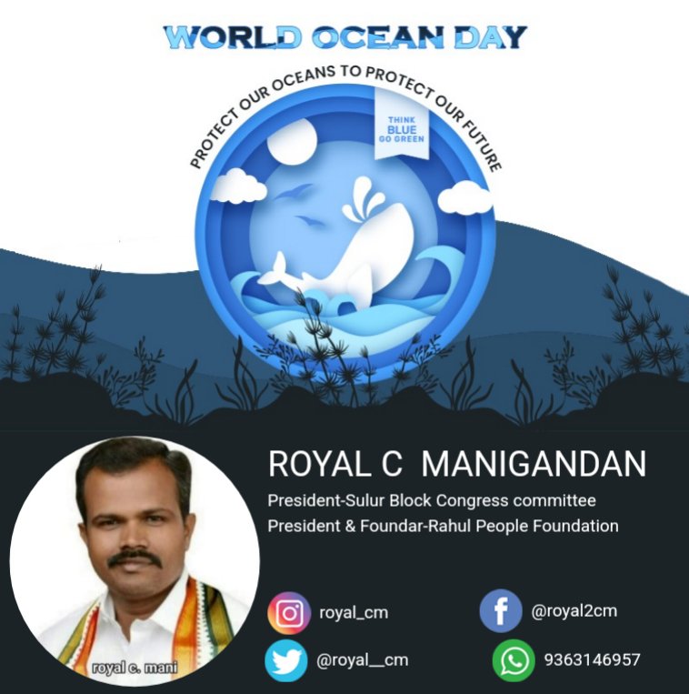 royal__cm's tweet photo. PROTECT OUR OCEANS TO PROTECT OUR FUTURE !
@manickamtagore @DrAChellaKumar @ThiruArasarINC @KV_Thangkabalu @KartiPC @PChidambaram_IN @AGopanna @K_T_L @ManoharanVMC @RPF_RahulPeople @Namathusulur @sulurcongress @tamilnadukkc @MakkalInfomedia @AiuwcTn @kkc_india https://t.co/ffcdjMoVTX