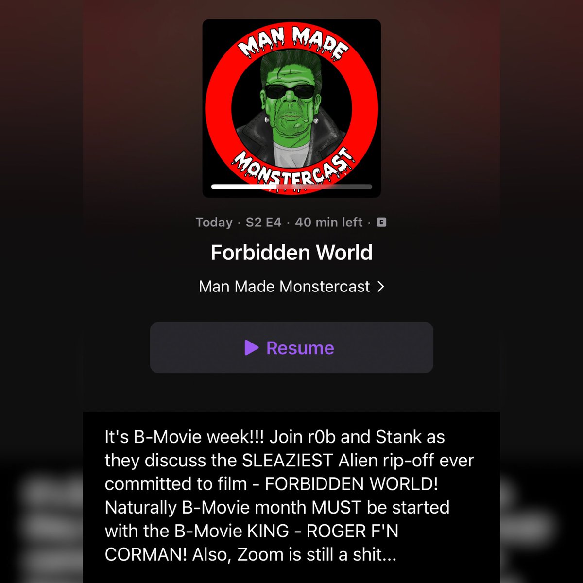 Help celebrate #BMovie month with us as we delve into the #RogerCorman classic #Alien ripoff #ForbiddenWorld! Live on all your favorite podcasting platforms! 

#Aliens #Predator #Prey #Horror #HorrorMovies #SciFi #SciFiMovies #ExploitationMoviea #Grindhouse #SpreadTheHorror