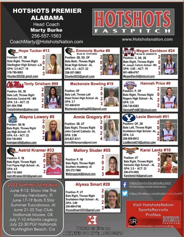 Make sure you come check us out all summer long! <a href="/Jamie_Trachsel/">Jamie Trachsel</a> <a href="/jjpower19/">Joshua Johnson, PhD</a> @Los_Stuff <a href="/WoffordSoftball/">Wofford Softball</a> <a href="/BelmontSoftball/">Belmont Softball</a> <a href="/RacersSoftball/">Murray State Softball</a> <a href="/UNASoftball/">North Alabama Softball</a> <a href="/OhioStateSB/">Ohio State Softball</a> <a href="/CoachCButler/">Chelsea Butler</a> <a href="/WallaceStSB/">Wallace State Softball</a> <a href="/HokiesSoftball/">Virginia Tech Softball</a> <a href="/UAH_SB/">UAH Softball</a> <a href="/ExtraInningSB/">EXTRA INNING SOFTBALL</a> <a href="/ArmyWP_Softball/">Army Softball</a> <a href="/UAB_SB/">UAB Softball</a>