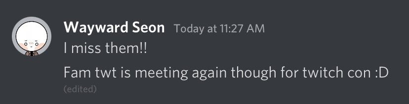 Wei is planning to meet up with the rest of the Famtwt CCs (Elaina <a href="/ElainaExe/">Ela 🌱</a>, Eret <a href="/Eret/">Eret | Alastair 🦩</a>, &amp; Fundy <a href="/FundyLive/">Fundy</a>) for Twitchon San Diego 2022 (Oct 7-9)!