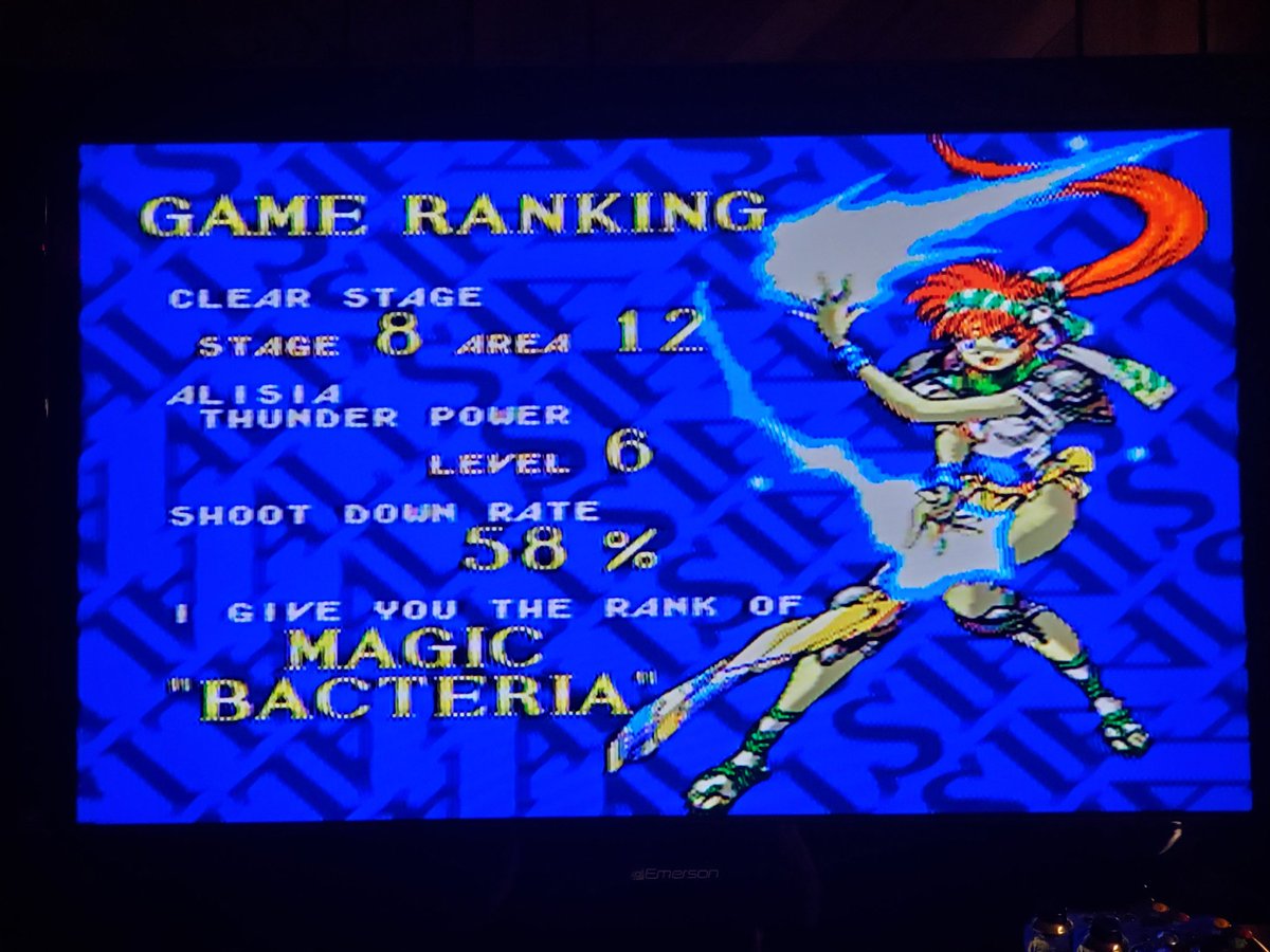 Captain_Algebra's tweet photo. Alisia Dragoon is a very good action platformer where you use lightning to destroy enemies. You can level your health, power and companions up as you go, too. The game has some great looking bosses and I really dig the music. #BacklogRoulette #JustBeatIt https://t.co/O0G5TSy0zt