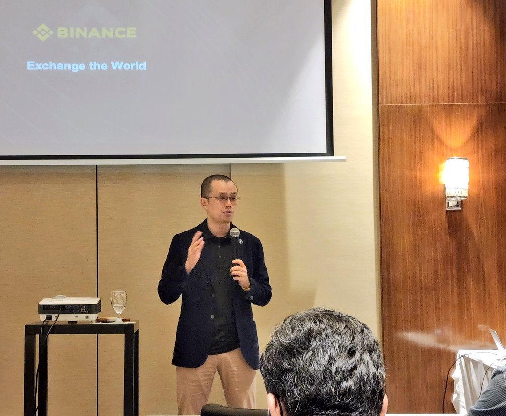 jekkipascual's tweet photo. Binance CEO CZ Zhao talks to media in the Philippines to discuss company's expansion in the country.

Binance is the world's largest cryptocurrency exchange. https://t.co/haZHt9n5f9