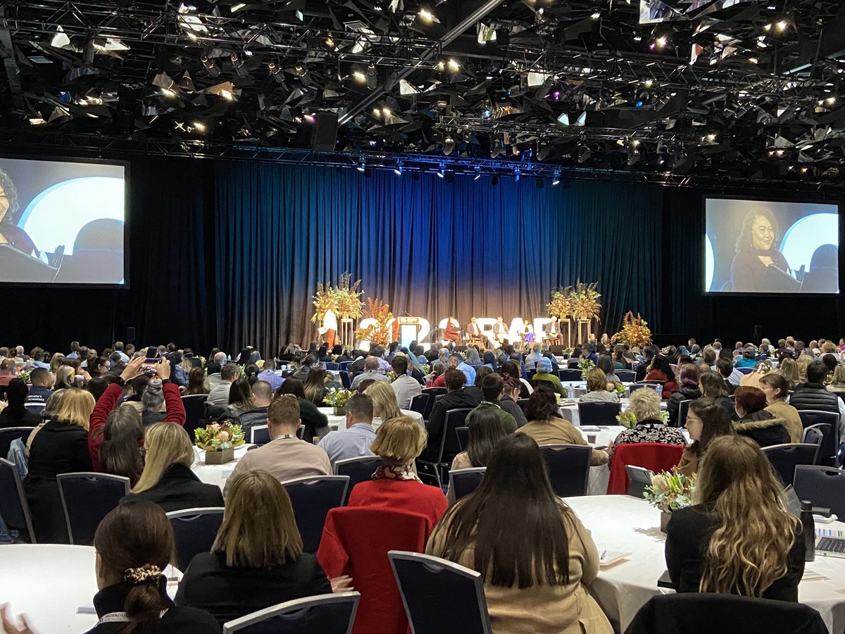 RecAustralia's tweet photo. “The way you gain outcomes and build a relationship is you sit down and listen” 

Founder of Nganya #DixieCrawford at the first Plenary Session of the #2022RAPConference, Reimagining Australia. https://t.co/OVYFcuwJra