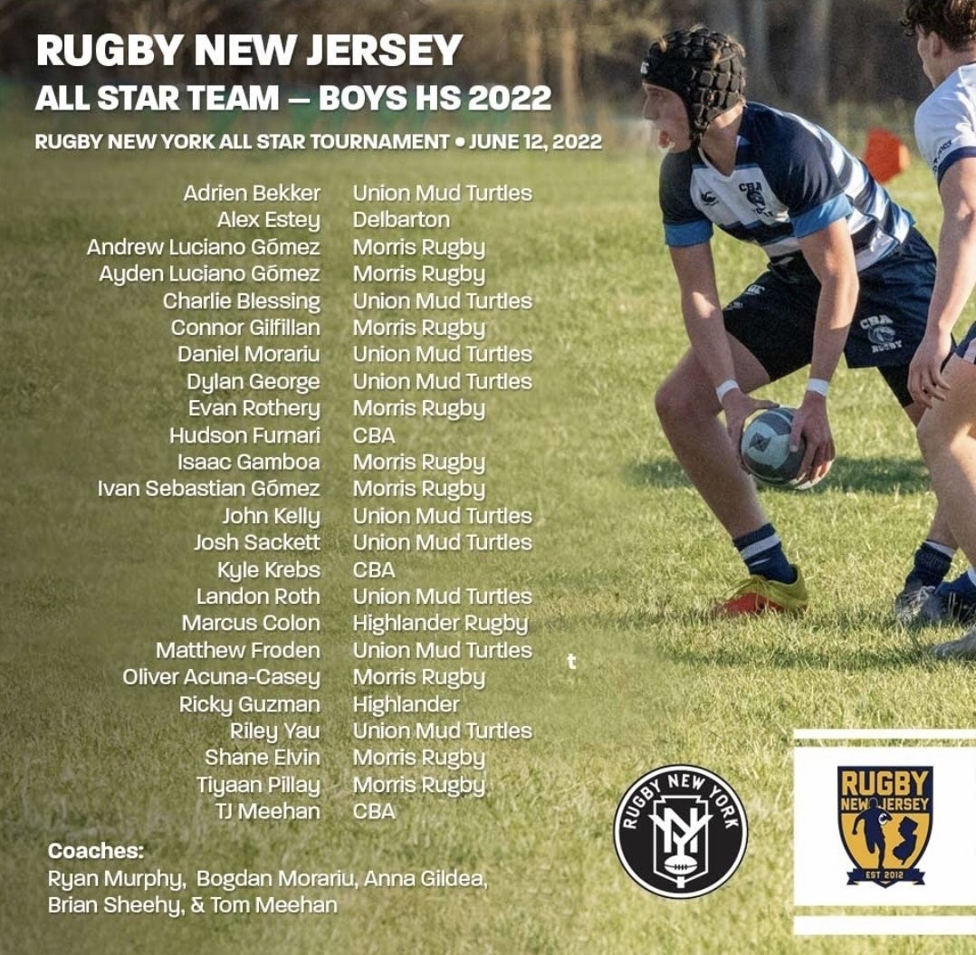 Excited to be selected to the 2022 New Jersey All Star Team! <a href="/GreenWaveRugby/">Delbarton Rugby</a>
