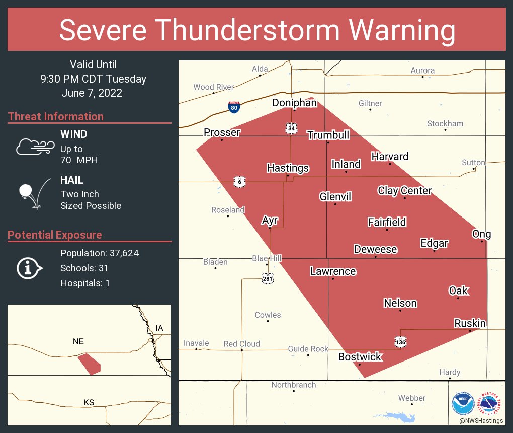 NWS Severe Tstorm on Twitter "Severe Thunderstorm Warning including