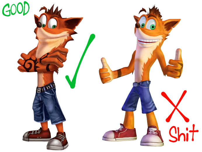 Crash of the Titans + Beta Model over Crash [Crash Bandicoot 4
