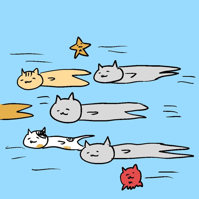 「猫口 鮫」のTwitter画像/イラスト(人気順)