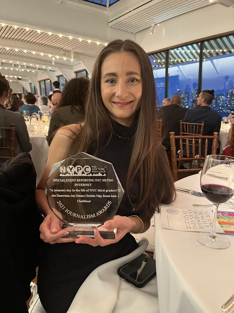 cveiga's tweet photo. We’re an award-winning bunch at @ChalkbeatNY. Thanks, New York Press Club! https://t.co/vwqax116E3