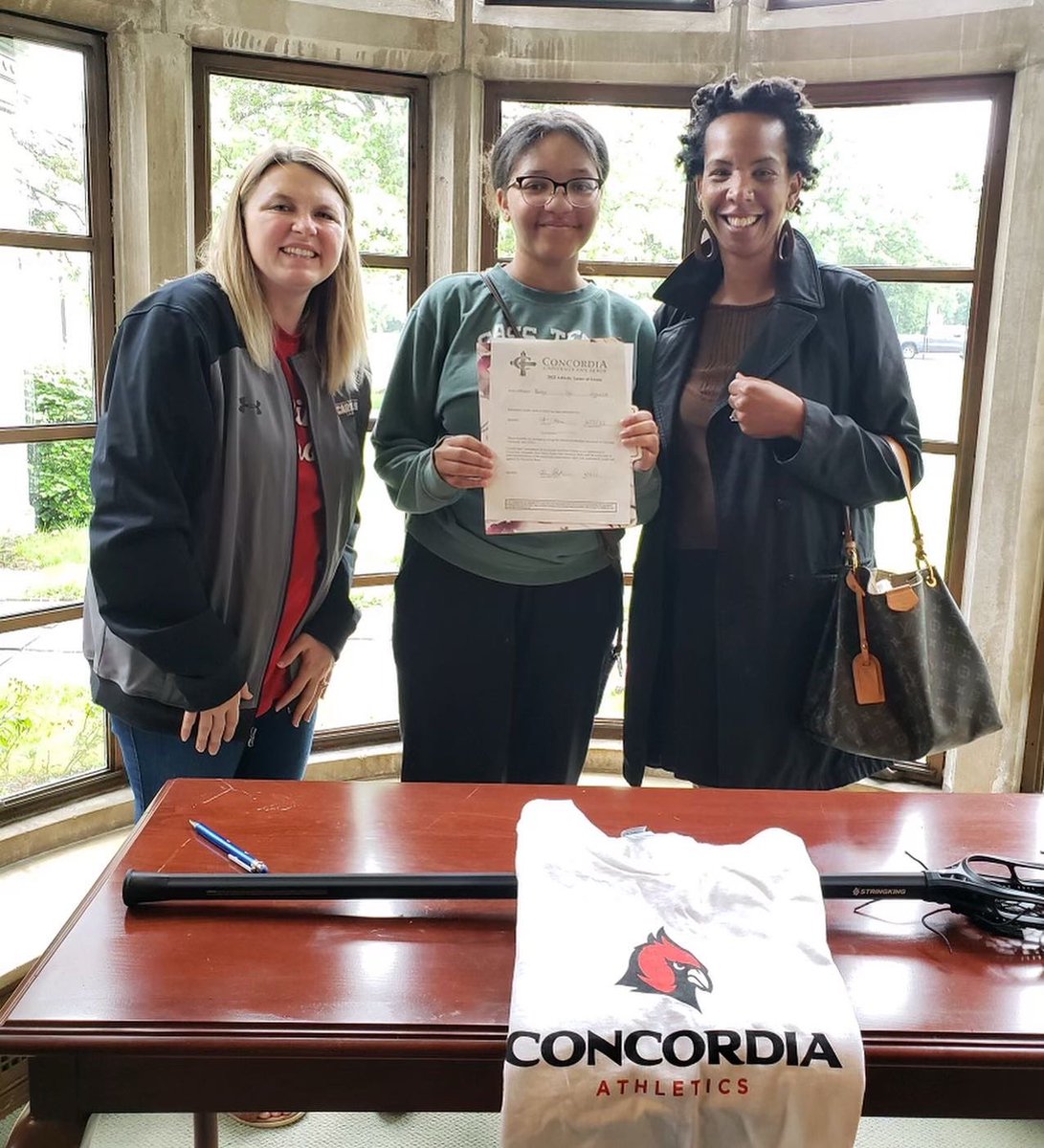 She is #Committed! We are so proud of senior attacker Dori Booker for signing with @cuannarbor women’s lacrosse program today. We cannot wait to see you play at the next level. GO CARDS ❤️🤍🥍