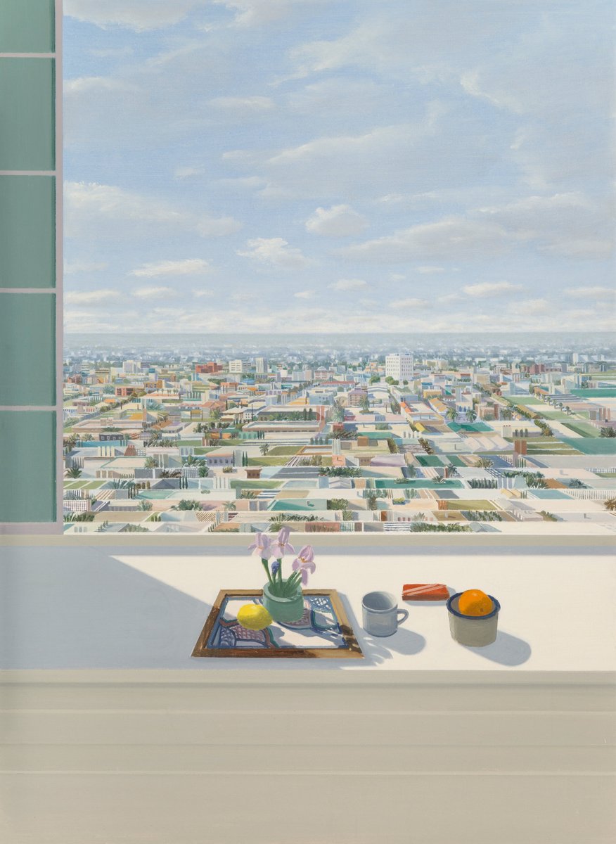 Larry Cohen (American, b. 1952)
Still Life Against a Window, 1982. 
Oil on canvas, 60 x 44 in.
