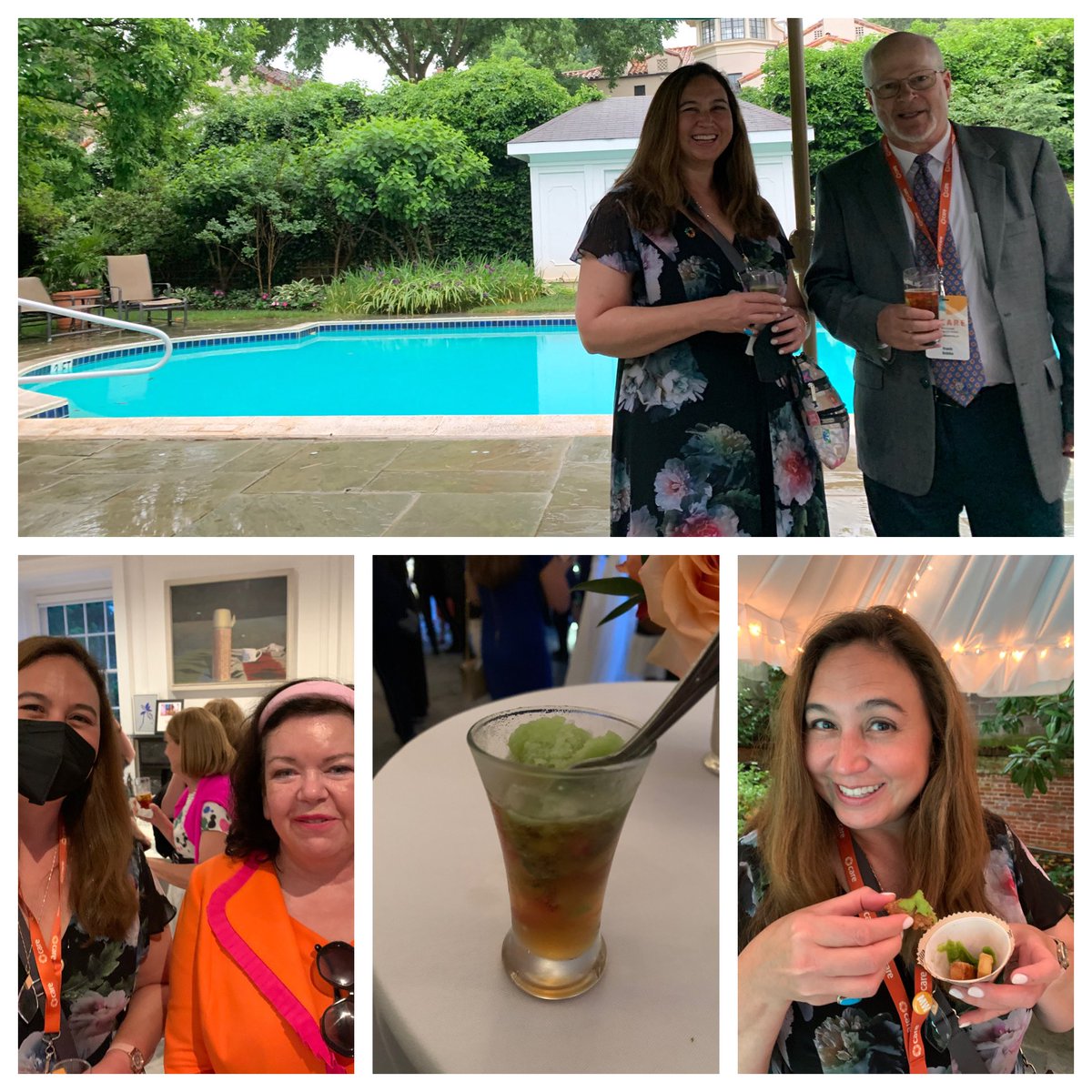 ccylevin's tweet photo. We had a lovely evening at the British ambassador’s residence (she’s wearing orange) for CARE global leaders (philanthropists, advocates,corporate partners, Congressional champions) Loved fish&chips apps wrapped in @FinancialTimes 😆Thank you @CARE ! #mompower #CARECon https://t.co/hDyVqsiOwH