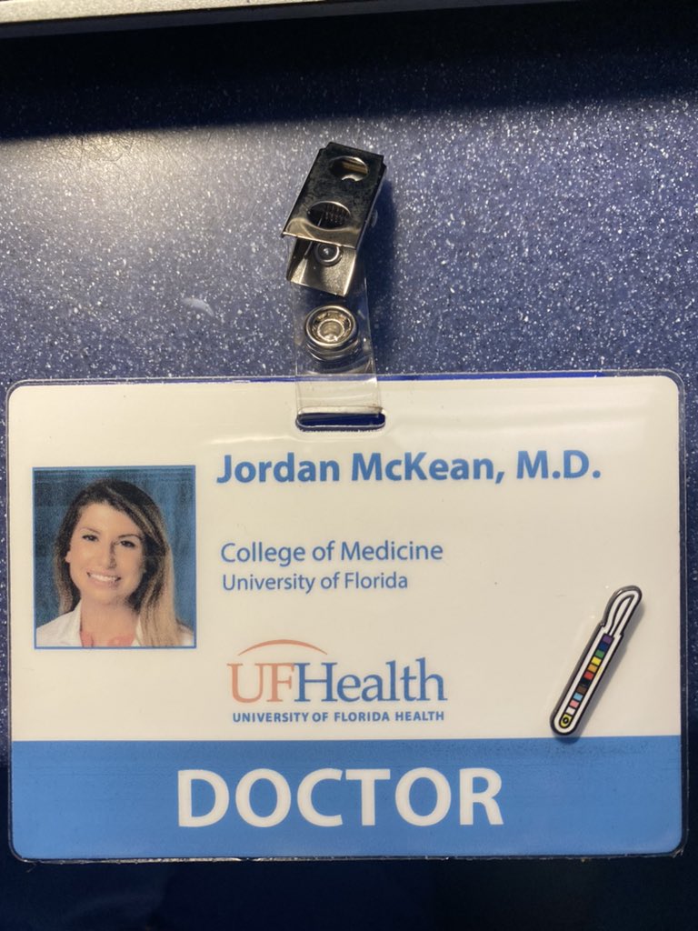 Big shout out to <a href="/KellyHerremans/">Kelly Herremans</a> <a href="/UFSurgery/">UF Surgery</a> <a href="/gru6n/">Gilbert Upchurch</a> for designing and distributing these rainbow scalpel pins just in time for Pride! Increasing the support and visibility of LGBTQ+ folks in surgery is so important for providers and patients alike ❤️ <a href="/UFSurgResidents/">UF Surgery Residents</a>