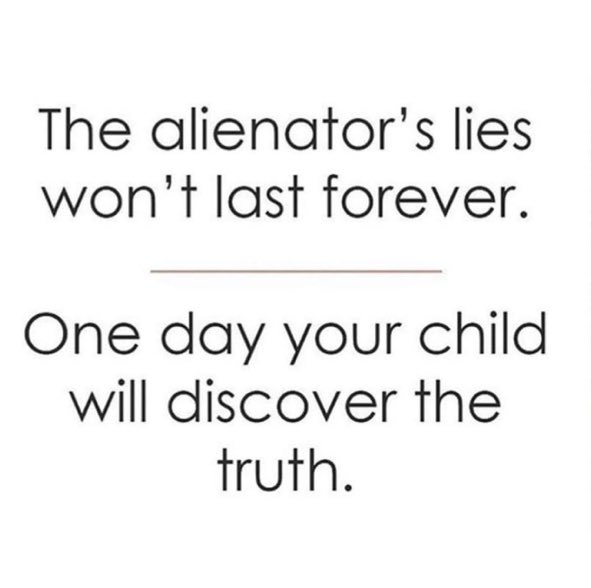 #ParentalAlienation 

🇨🇦💙💔🧸
Un jour votre enfant découvrira la vérité.  

#AliénationParentale