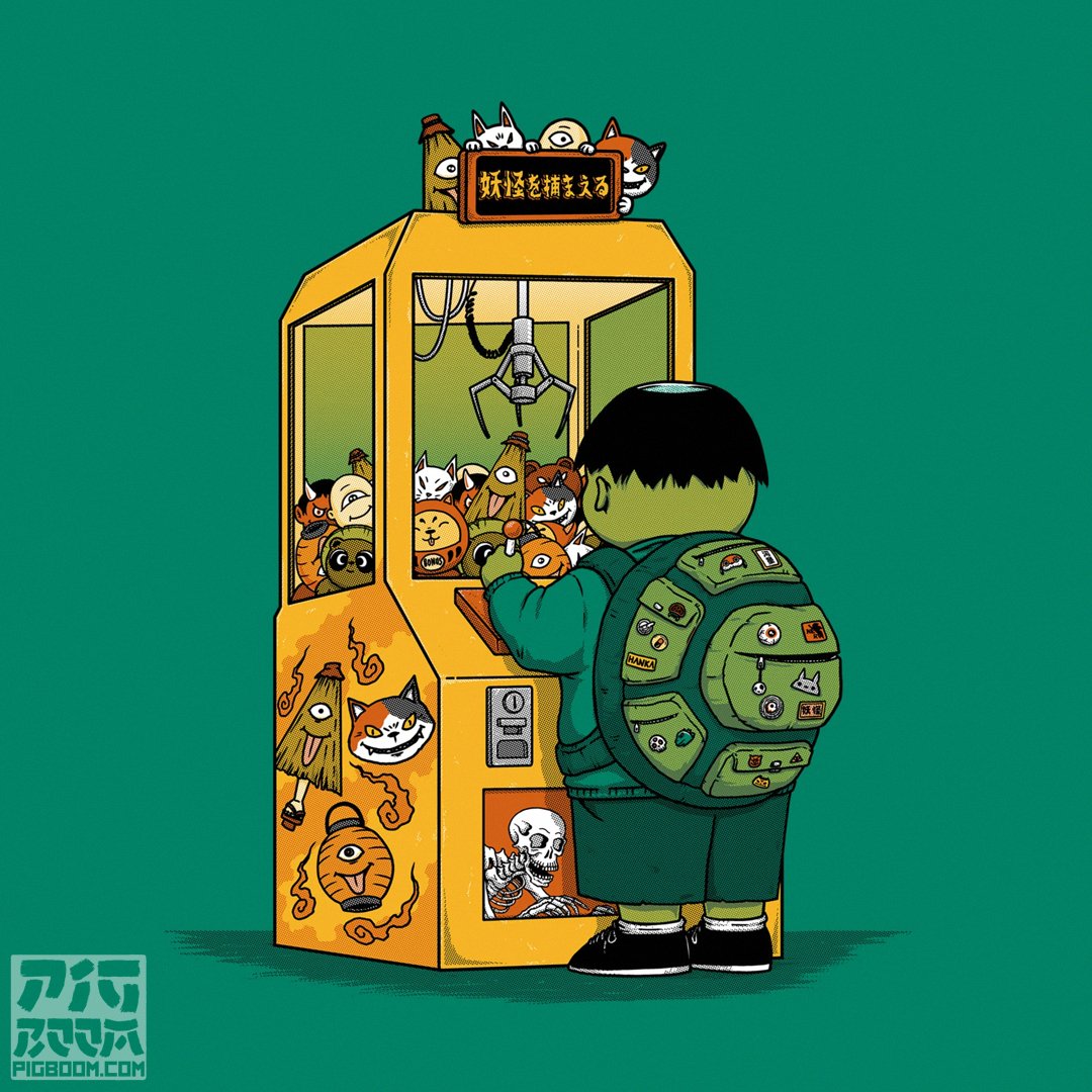 pigboomart's tweet photo. Yokai Crane Master
$14 SALE Ends in 3 Hrs - Midnight CST
Screenprinted with care in Aurora, IL.
https://t.co/AN2mKq7HVB
#kappa #yokai #cranemaster #clawmachine #tanuki https://t.co/P1wq5c3yYZ