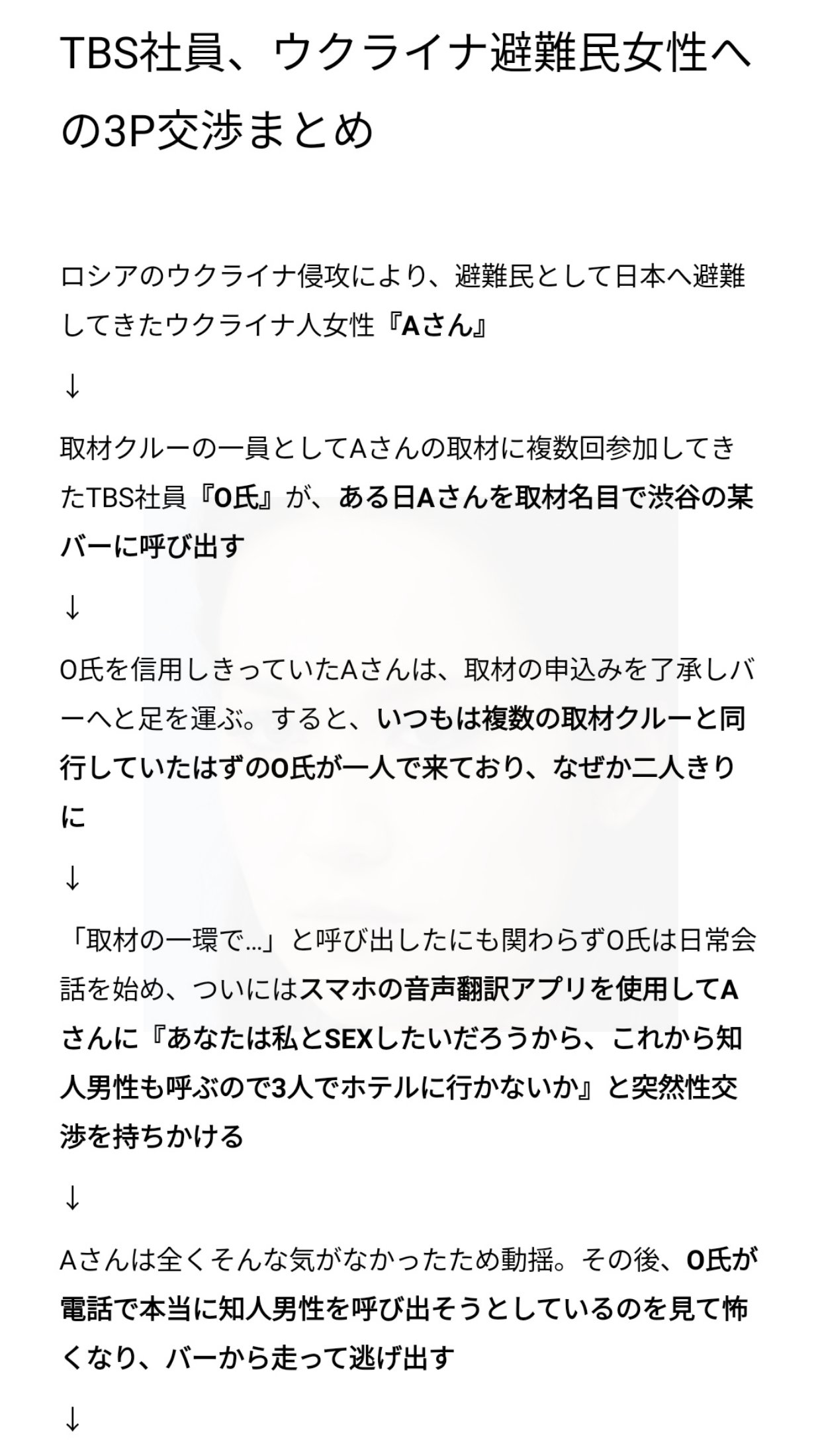 ウクライナ難民女性を誘ったＴＢＳ社員は誰？小倉直樹はデマ！？｜TrendWatch