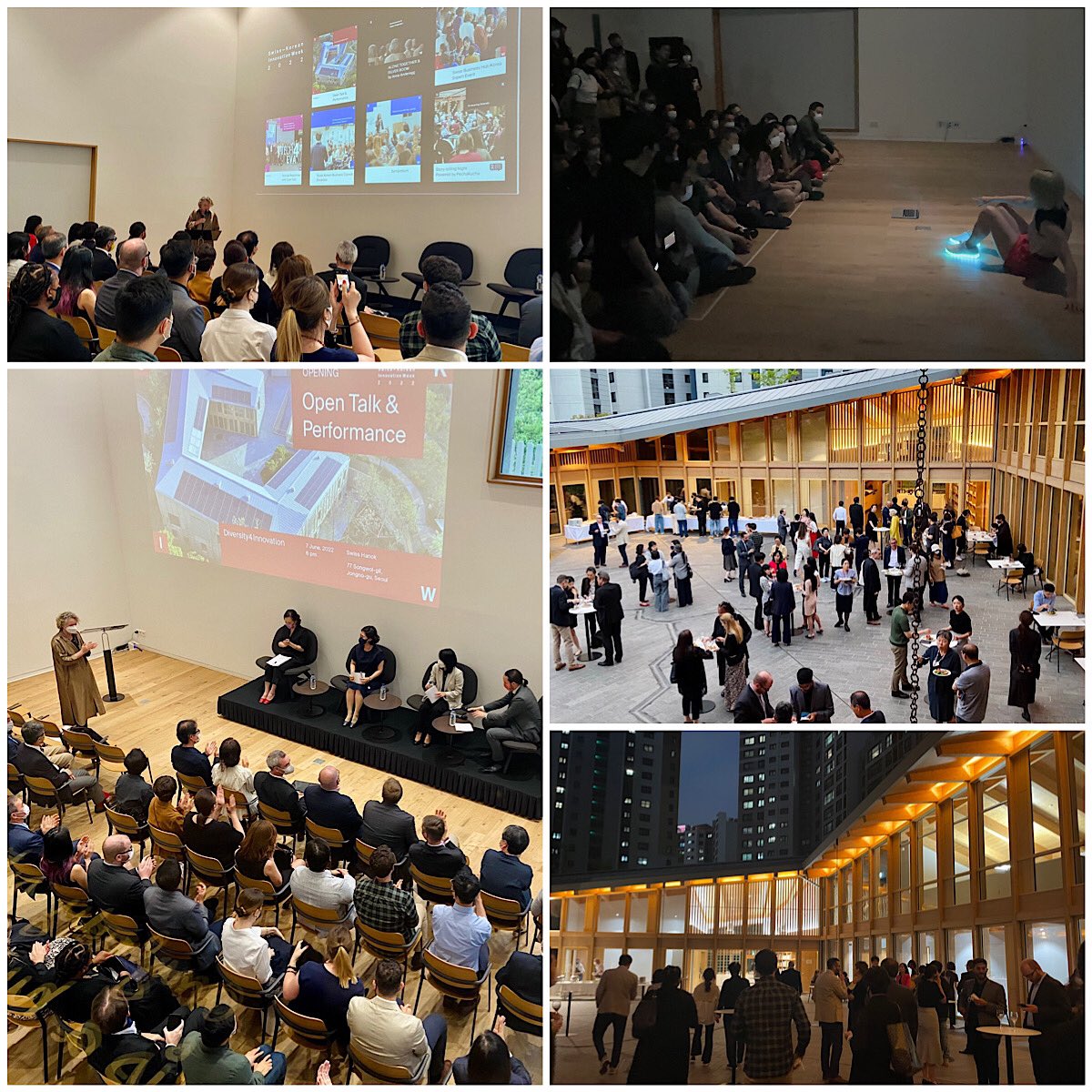 Great to have welcomed all to the Opening of 🇨🇭-🇰🇷_Innovation_Week. Thanks to the panelists & audience for interesting discussion and also to @AnnaAnderegg for wonderful performance and @barottimarco for sound design. Stay tuned with us for many events this week! #diversity