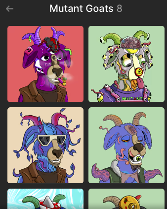 Okay I'll bite <a href="/MutantGoats_NFT/">Mutant Goats</a>