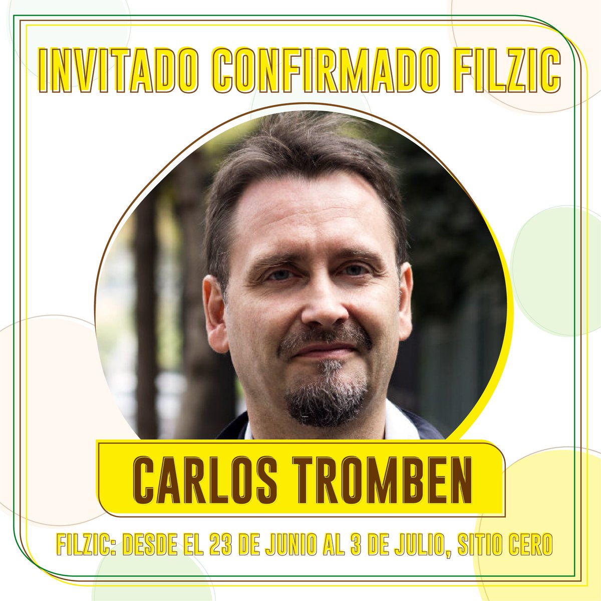 El autor de "Poderes fácticos", Huáscar" y "Santa María de Iquique" también dirá presente en esta XI versión de #Filzic2022.

El escritor y periodista, Carlos Tromben, llegará al sitio cero del Puerto de #Antofagasta el 30 de junio con su último libro "Guía para armar un complot"