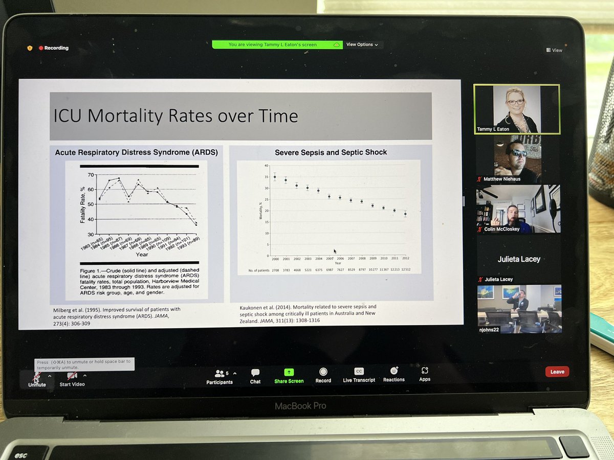 mtniehaus's tweet photo. (A day late) but thanks @tammyeaton17 for zooming in and taking my place to talk about #PICS and #survivorship with the fellows at @UHAnesCritCare. A true expert in the field.  I think we planned a trip to Vegas when I was in Pitt last weekend!!? Lets discuss…. https://t.co/msUyYghopl