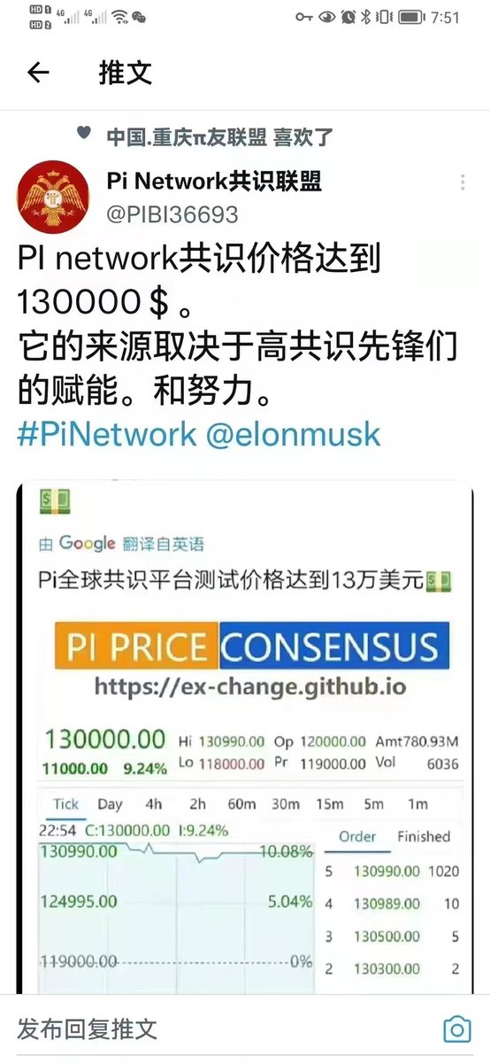 piNetwork全球共识平台测试价格已经达到130000$它的来源取决于高共识先锋的赋能，和努力，感谢你们