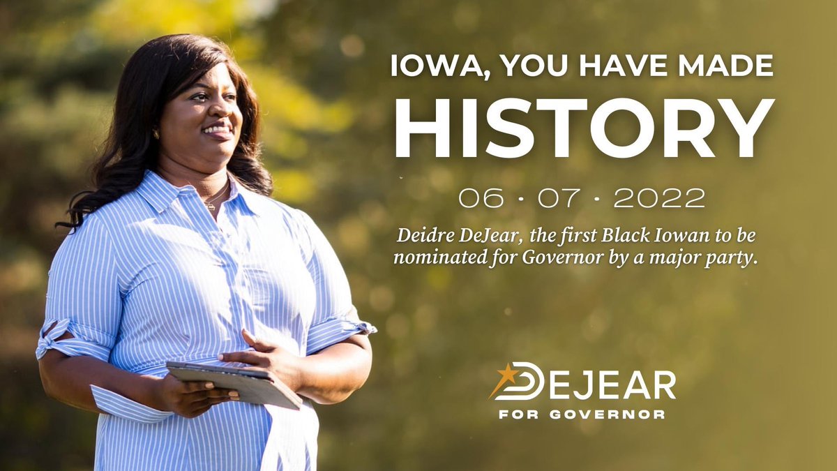 Iowa, you have made your voice heard loud and clear tonight and you have made history. I am so proud to be your Democratic Nominee for Governor, but I don't do this alone. I'm in this with each and every one of you, and I hope you'll join me. Iowa is #WorthTheWork!