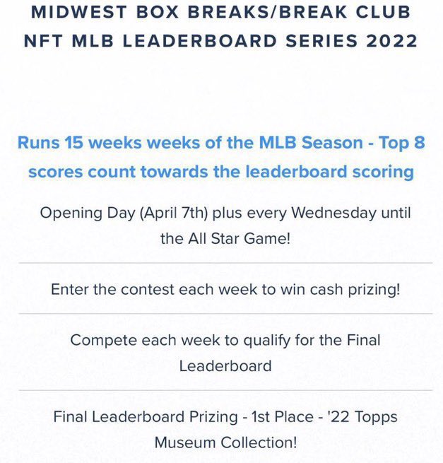 midwestboxbreak's tweet photo. 🚨FanDuel Baseball 🚨Contest #10
Win weekly prizes! 
(Only Wednesday’s games.)
Qualify for the half season leaderboard.
Only $5 to play. Top 25 win! 
Top 3 win cash and a Bowman break spot. Top 3 after 15 weeks win hobby boxes. (Your top 8 scores.) Link:
https://t.co/XBHtA5gIQR https://t.co/E8IiWwc2Kb