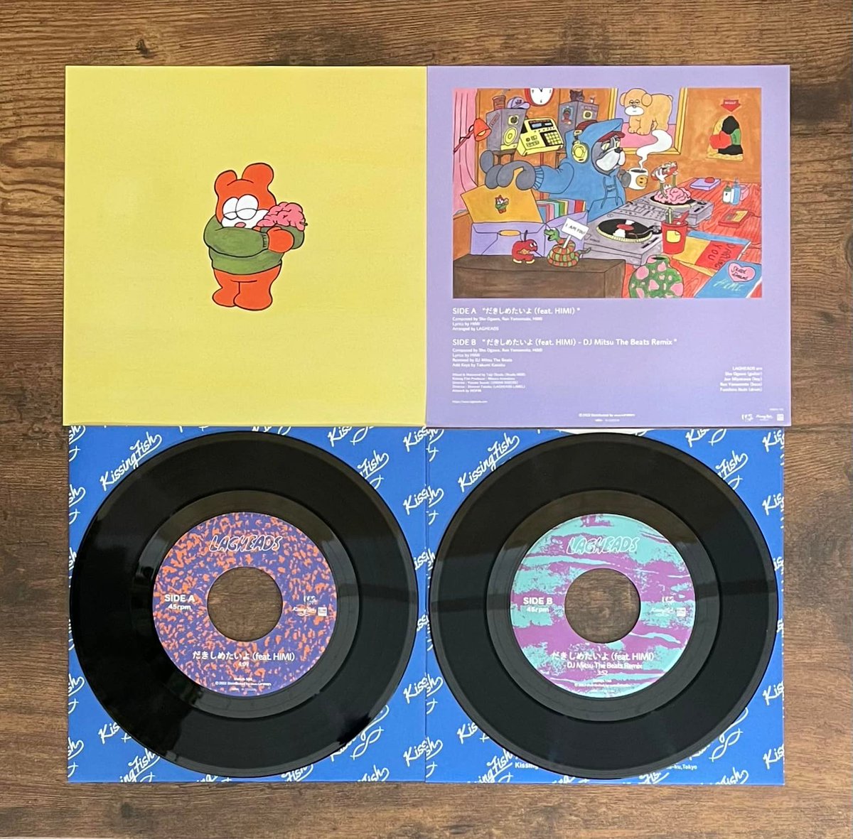 Kissing_Fish_'s tweet photo. ／
6.8 7inch Vinyl OUT NOW!!
LAGHEADS
だきしめたいよ feat. HIMI /  DJ Mitsu the Beats Remix
＼
若手実力派ミュージシャンが結成した話題の新バンド、LAGHEADS の1st EPから、HIMI をフィーチャリングした人気曲「だきしめたいよ」が待望の7インチカット!
https://t.co/B37k3KOc3e
#du新譜 https://t.co/XXZRMmXNS0