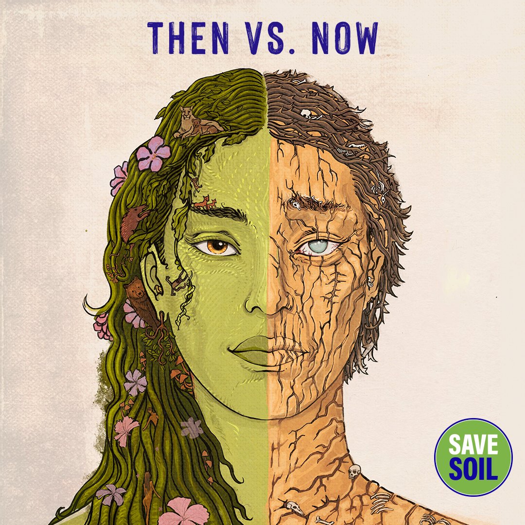 DChaanda's tweet photo. When the soil is vibrant and full of life, so are we. As it gets depleted, so does our body. Today, 60% of the population suffers from nutritional deficiencies. Urgent action is needed to avoid an impending disaster. #SaveSoil #SaveSoilJaipur @SadhguruJV #ConsciousPlanet https://t.co/9U53Trulwc