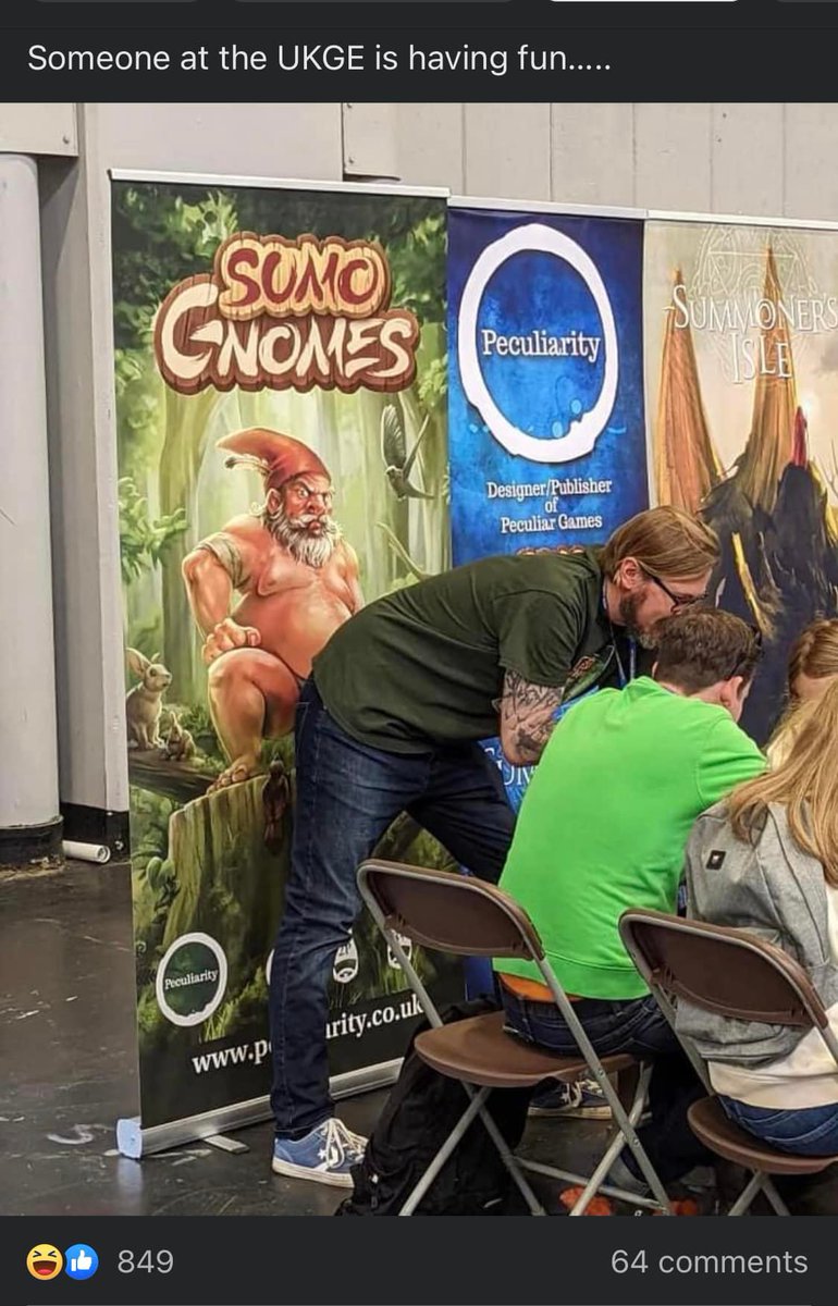 Gumley's tweet photo. @UKGamesExpo was more than I could have imagined 🥰 I even got my 15min of fame via a well timed picture 😅  After a long spell away from gaming for a variety of confidence knocking reasons, it felt so good to be back at it. https://t.co/F2ejxzN0WQ