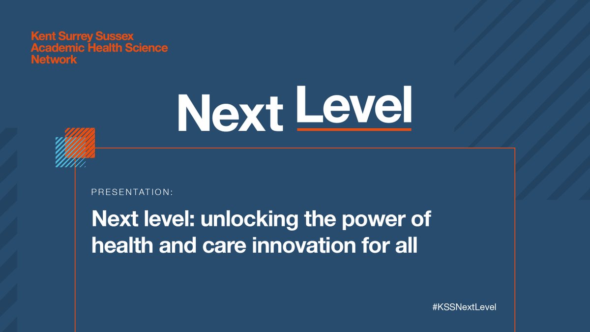 HealthInnov_KSS's tweet photo. The first session for our @AACinnovation @NHSEngland visitors sets the scene for the day, with our CEO Dr Des Holden and Marie-Anne Demestihas from @UnityInsights on the importance of unlocking the power of health and care innovation for all. #KSSNextLevel https://t.co/jBEn9SdwXo