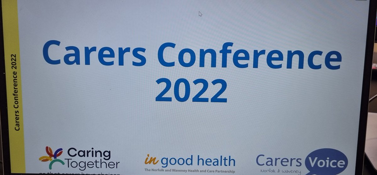 Really great to see a wide range of carers and professionals at the Norfolk and Waveney Carers Conference 2022 - with sessions on passports, mental health, the impact of COVID and hospital discharge <a href="/CaringTogether/">Caring Together Charity</a> <a href="/CarersVoiceNW/">Carers Voice Norfolk & Waveney</a> #CarersWeek
