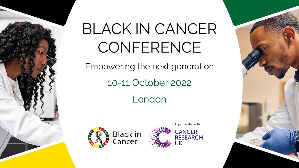 Iain_CRUK's tweet photo. Great to see this partnership with ⁦@BlackinCancer⁩ go live. I hope you’ll join us in London this October to be part of the conversation around equality and patient experience in the Black cancer research community. #BiCconf22” and celebrate some cool science! https://t.co/Qc9mYauRbd