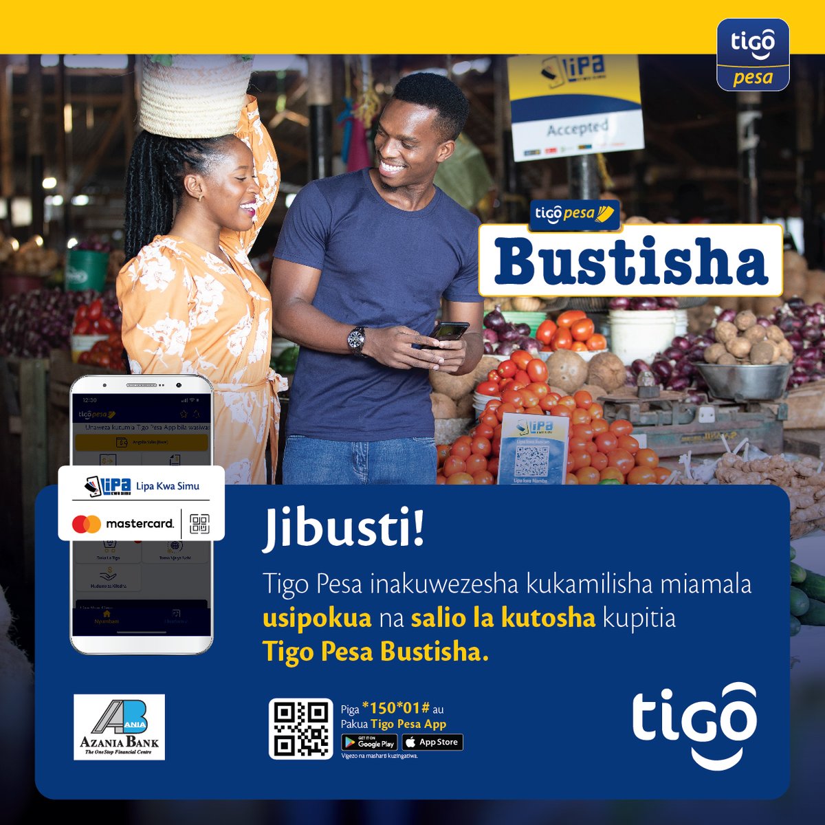 Mahmoudyk1's tweet photo. Tweet from Tigo Tanzania (@Tigo_TZ), at 11:58, 08 Jun - Jibusti!
Tigo Pesa inakuwezesha kukamilisha miamala usipokuwa na salio la kutosha kupitia Tigo Pesa Bustisha. 

Piga *150*01# Au Tumia Tigo Pesa App https://t.co/4APyqappbd

https://t.co/nJ8fYF0Xx3 https://t.co/a47uN87iHk