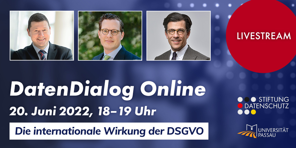 DS_Stiftung's tweet photo. Am 20. Juni diskutieren wir im #DatenDialog online zur internationalen Wirkung der #DSGVO.
Wir sprechen mit @MartinSelmayr/@EUKommWien und Moritz Hennemann/@UniPassau_FREDI über den globalen Einfluss der EU-Datenregulierung.
- kostenloser livestream unter:
https://t.co/mk3hF3sRj0 https://t.co/sNMhUoIIl7