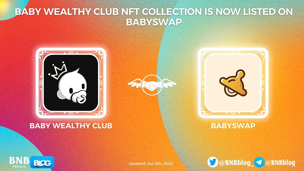 BNBblog_'s tweet photo. 🥳 @BabyWealthyClub NFT Collection is now listed on @Babyswap_bsc
#BabyWealthyClub is a collection of 10,000 unique digital collectibles - Baby NFTs. Your Baby is your membership in the Wealthy Club 🤩
Check here:
🔰 https://t.co/1cQrWoy6ei
#BNBBlog #BNB #BNBChain #BABYSWAP https://t.co/UuRBWzWfJj