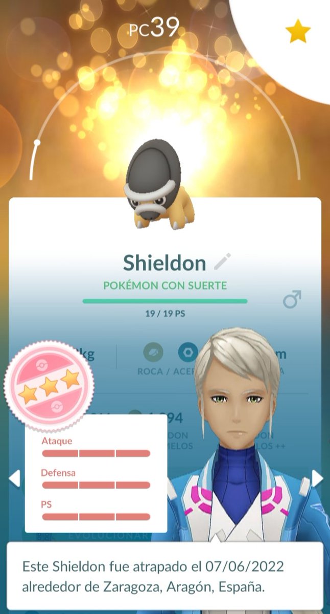 ZirconitaJ's tweet photo. Shieldon π§‘π§‘π§‘ Lhundo!!! πππ π― IV!!! πππ #Pokemon #PokemonGO #lucky #luckypokemon #hundo #Lhundo https://t.co/e3gfPdxF4Z