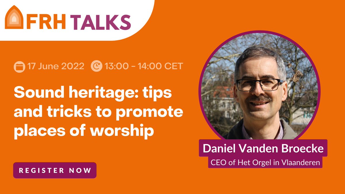 FRH_Europe's tweet photo. 🎶Music is a powerful tool to promote churches and places of worship while #ReligiousHeritage also plays an important role in the preservation of #MusicalHeritage.

Learn more about this powerful combination on 17 June in our #FRHTalks👉https://t.co/G2EK04spxg https://t.co/x3RXs8Xyeg