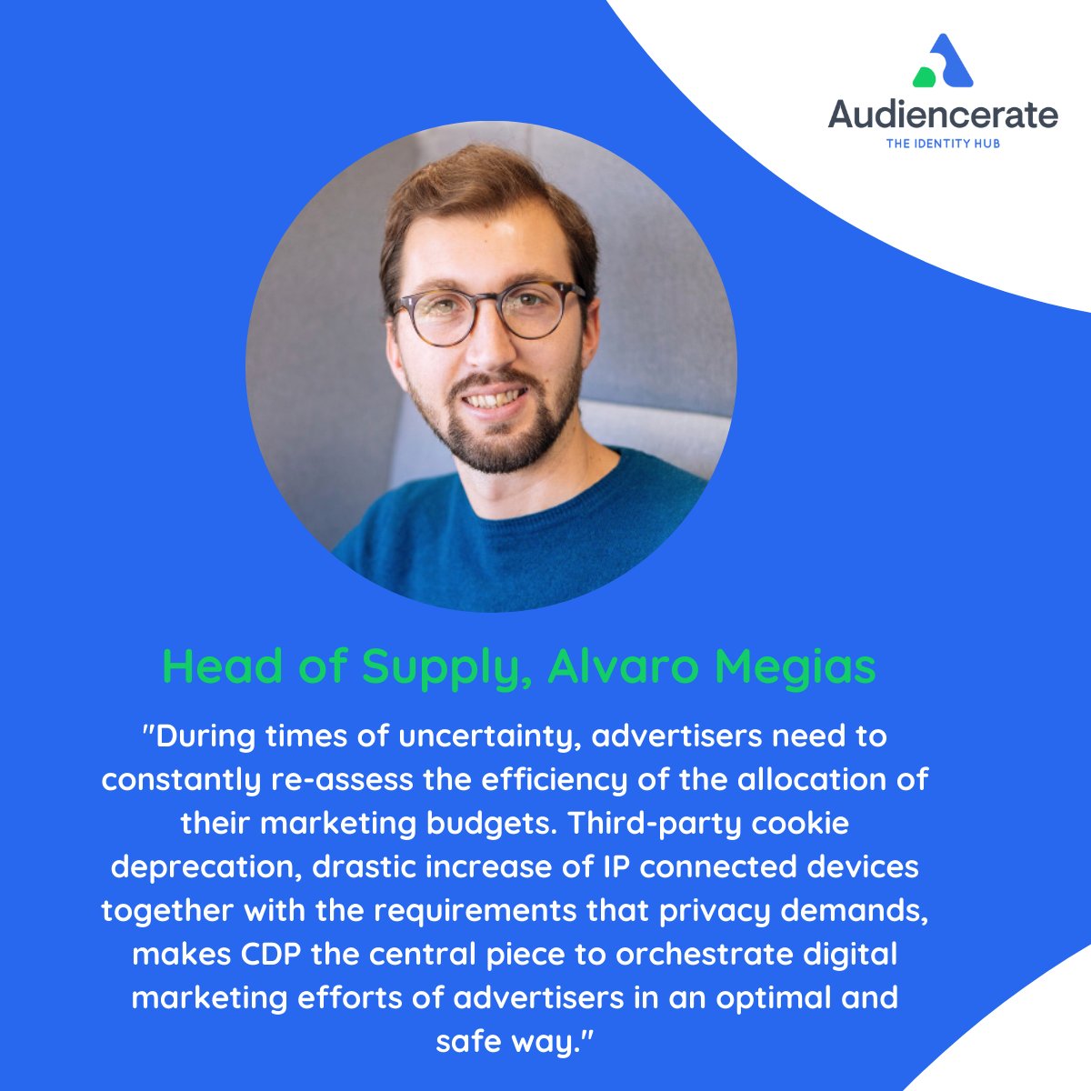 Audiencerate1's tweet photo. Here's what our Head of Supply Operations Alvaro Megias has to say about CDP. Click the link below to find out more about Audiencerate CDP.

https://t.co/2u11hqjf14

#Customerdataplatform #Data #Marketing #Audienceratecdp #Audienceratedata #Datamanagement https://t.co/CldTtCenF7