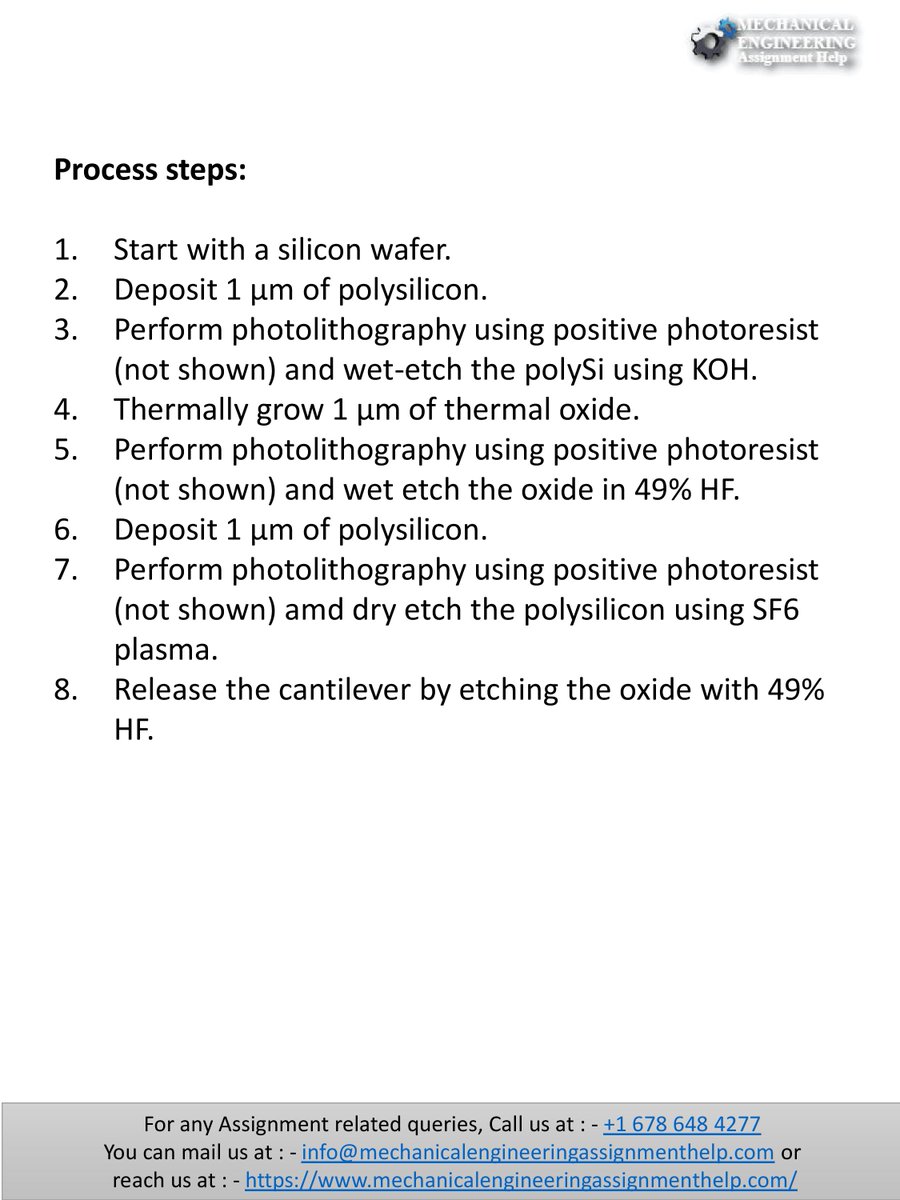 HelpMechanical's tweet image. I am Wycliffe S. I am a Microelectromechanical Assignment Expert at …chanicalengineeringassignmenthelp.com. I solve assignments related to Microelectromechanical. To see the full assignment Visit flic.kr/s/aHBqjzTrer
#MechanicalEngineeringAssignmentHelp #MechanicalEngineeringHomeworkHelp