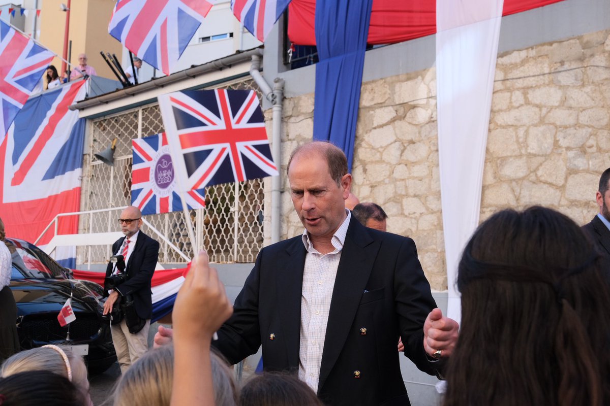 Famous 2022 photograph showing Prince Edward in Gibraltar visiting his road.

#Gibraltar #History