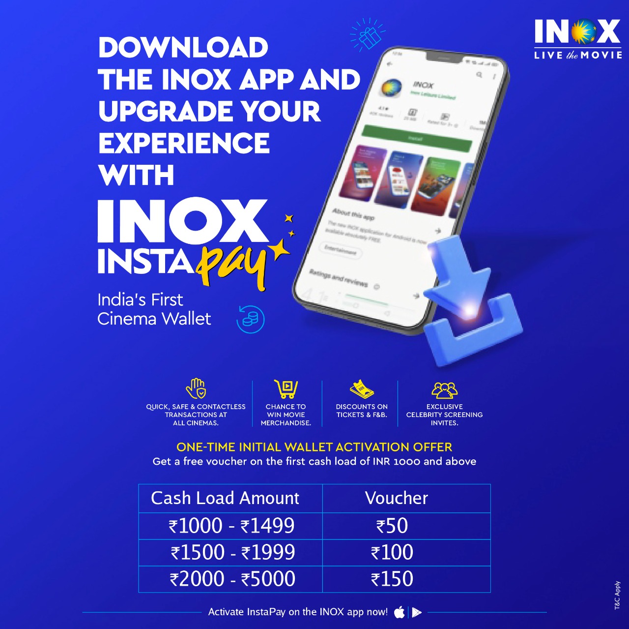 Inox app offer sales for new user