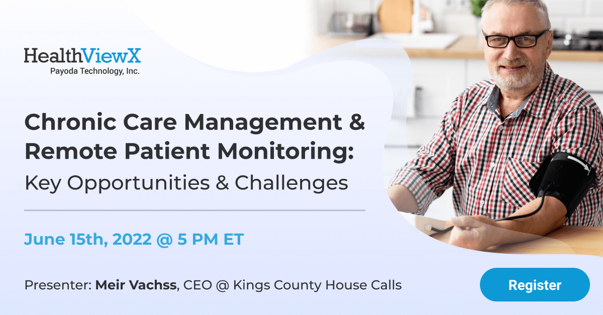 HealthViewX's tweet photo. CMS’ #ChronicCareManagement and #RemotePatientMonitoring initiatives can drive down care costs and promote better patient outcomes.

In this webinar, learn the key opportunities &amp; challenges in delivering these services.

Register here https://t.co/pGM5Jb6a4j

#CCM #RPM #CMS https://t.co/gnmWYd0kMB