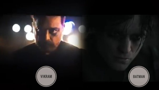 Chandru9156's tweet photo. VIKRAM VS BATMAN
                     
ReelLife :.   Karnan ---Bruce 
RealLife :.   Vikram --- Batman
Batch :.   Black squad --- League of shadows

More common thing's ❤️❤️❤️❤️❤️
South Indian Batman @ikamalhaasan 

Director @Dir_Lokesh  vs. @mattreevesLA https://t.co/xqRj5ZnrSw