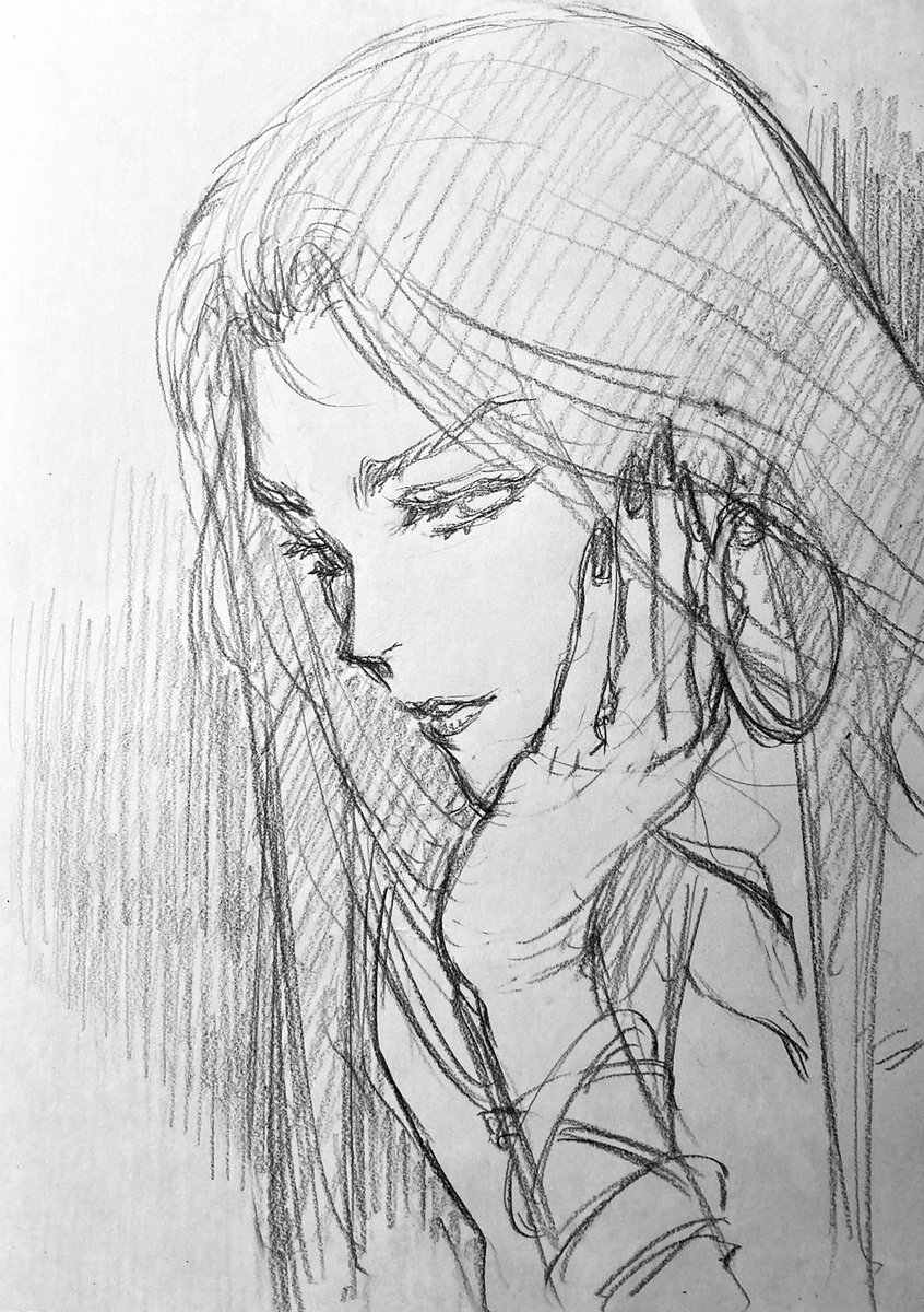 ラフ描き、リサリサ先生 