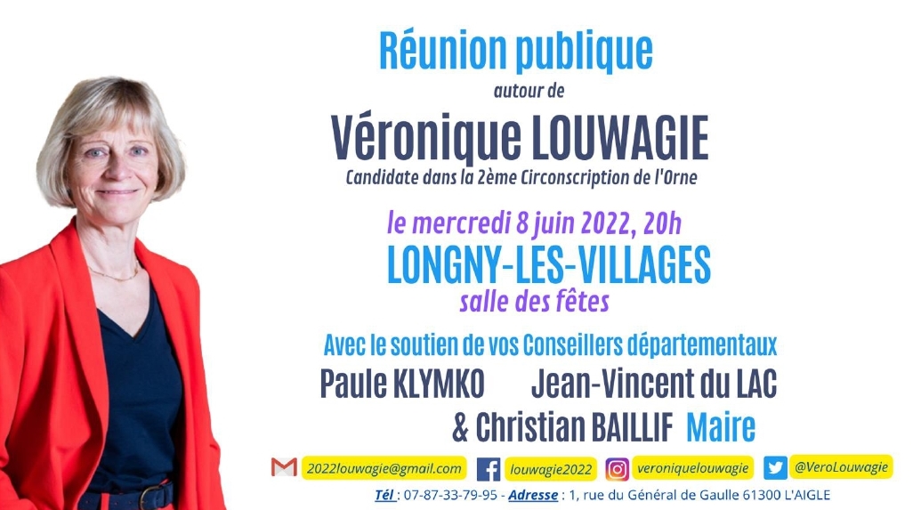 VeroLouwagie's tweet photo. #electionslegislatives2022 #avecVL #ducoeuretdelaction #Circorne2 #reunionspubliques 
Je vous propose de nous retrouver à :
🔵 Tourouvre-au-Perche à 18h (salle Georges Brassens)
🟠 Longny-les-Villages à 20h (salle des fêtes) https://t.co/o1nmIidieO