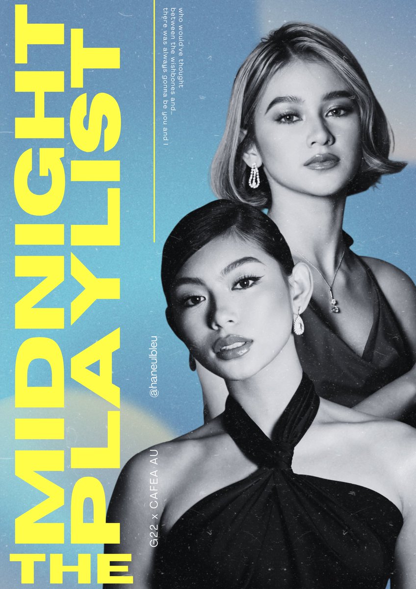 haneulbleu's tweet photo. the midnight playlist.

A #CAFEA AU wherein Nico (bf) is one step closer to confronting and fighting her new– but also obnoxious neighbor, Alyah (az). 

@G22Official https://t.co/RznXWYJc2N