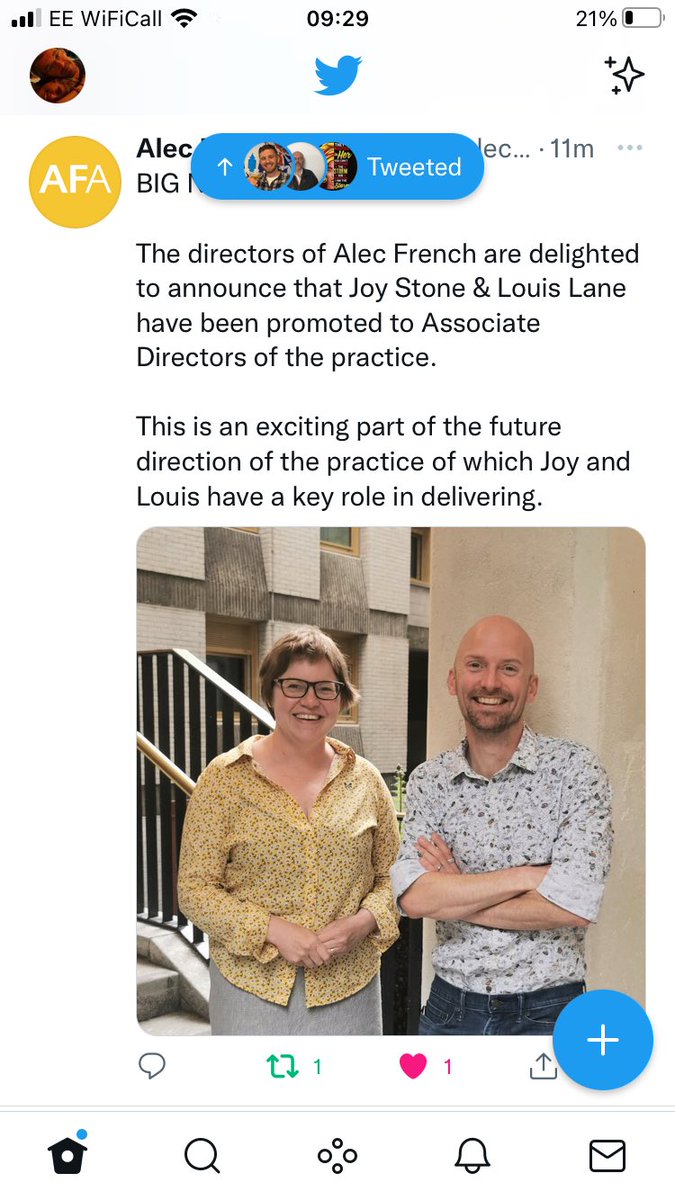 A very welcome change to the Practice!  Good luck to both of you in helping us move forward into a brave new world!