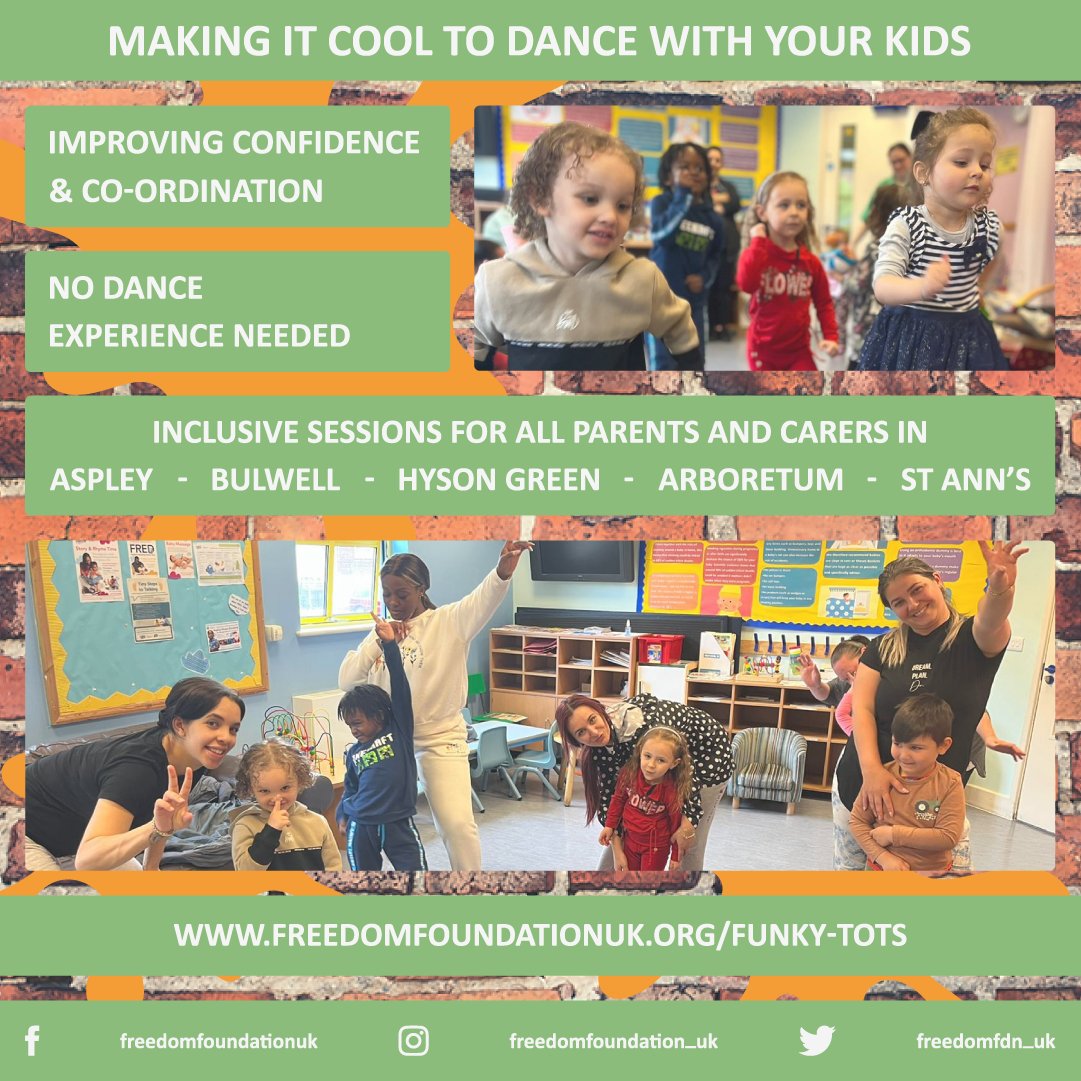 FreedomFdn_UK's tweet photo. We're delivering a #FunkyTots session THIS WEEK on 9th June at The Chase Neighbourhood Centre, NG3 4EZ 10-11.15am.
On 30th June we will be at @newartexchange 10-11.15am and @TheVineCommunit 12.30-1.45pm
For more info visit: https://t.co/bLtQ1rY93g
@ncitycare_SSBC https://t.co/qIVJNtDhev